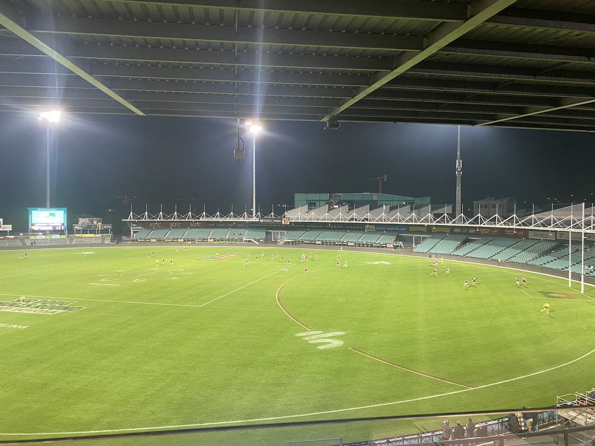 Always a great view but a @TasStateLeague northern derby between @LauncestonFC and @NLFC_Bombers under lights on a Friday night is one of the greats.