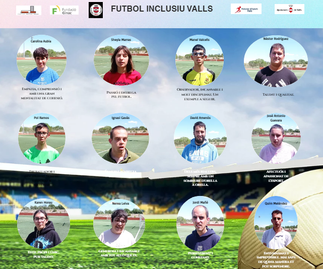FundalisTGN's tweet photo. ⚽️Partit amistós aquest diumenge entre #FCBgenuine i #VallsFutbolInclusiu, format per esportistes del #CentreOcupacional #FundacioGinac i alumnes de l' @InsNarcisOller 
👉https://t.co/vmjlJMJGpd
#futbol #futbolNet #futbolinclusiu #esportinclusiu #esportambvalors #esport #inclusio https://t.co/4aqJUEH1KP