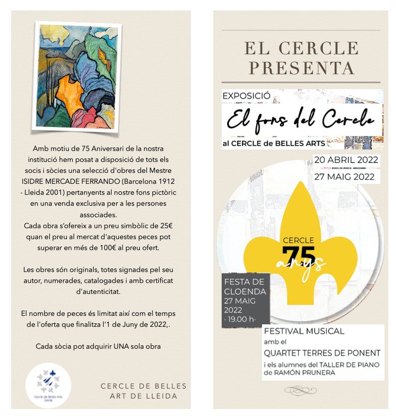 Cercle Belles Arts de Lleida tweet media