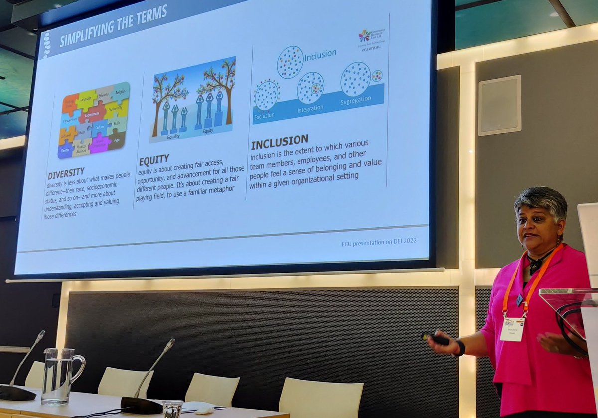 Brilliant talk from CEO Allison Dantas on Diversity, Equity and Inclusion in chiropractic. Time to take action. #ecu2022 #chiropractic #researchersday