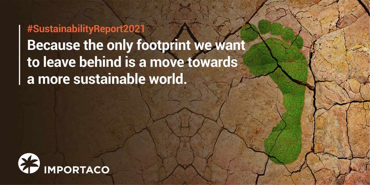 importaco's tweet photo. At Importaco, we want the only environmental footprint we leave on the planet to be that of our commitment to sustainable production and your health. So, on Jun 01 we have a very important date for the entire #ImportacoTeam: the presentation of our #SustainabilityReport2021.

1/3 https://t.co/vbTUeZ650e