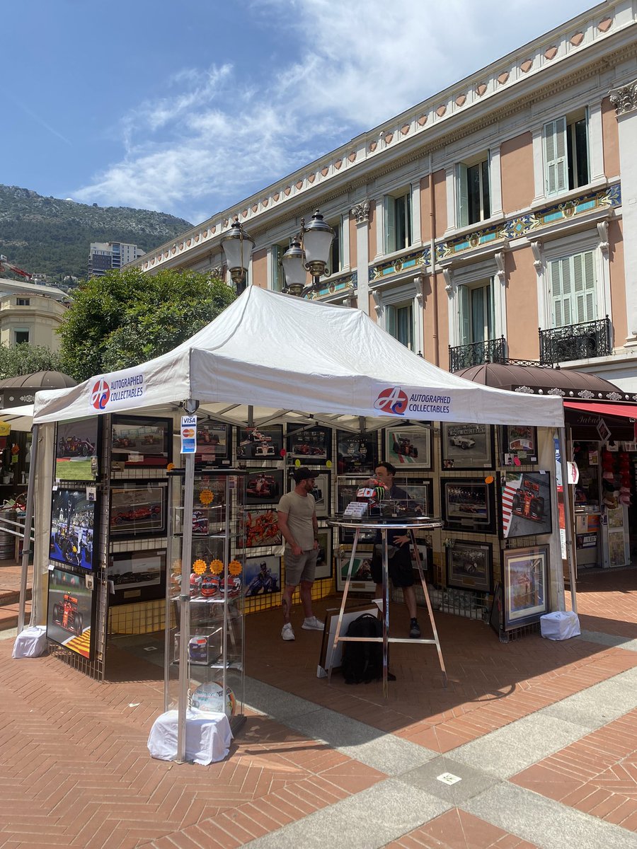 Working hard but enjoying our time in Monaco. Visit us in the Place d’Armes if your in town.