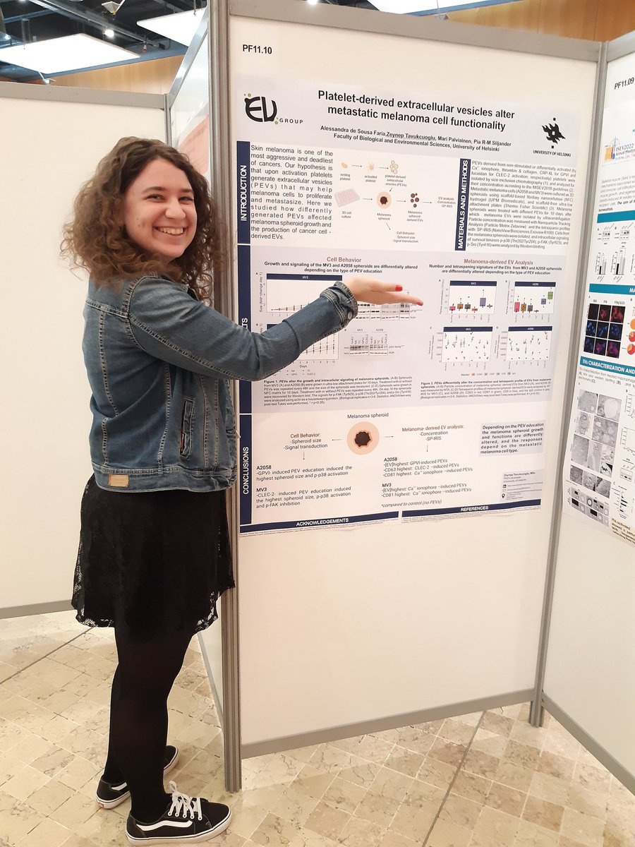 Fisev_society's tweet photo. PF11.10 Zeynep Tavukcuoglu @zey_tavukcuoglu: Platelet-derived extracellular vesicles alter metastatic melanoma cell functionality from @EVgroupUH #ISEV2022 https://t.co/wbRaoCpo3d