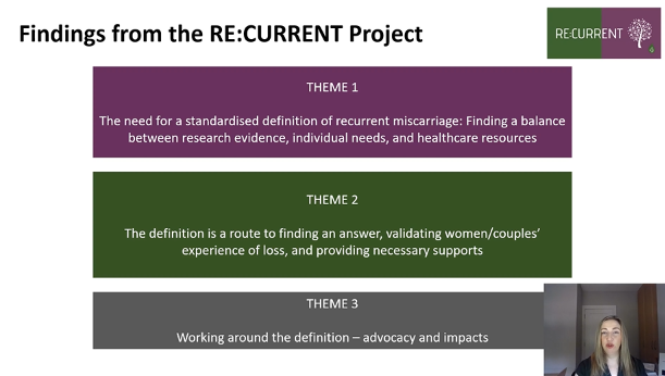 PregnancyLossUCC (@pregnancylossie) on Twitter photo Lived experience & professional perspectives on how #RecurrentMiscarriage is/should be defined – key themes from the #ReCurrentStudy qualitative interviews; need for standardised defn & graded approach to care
<a href="/RebeccaDennehy/">Rebecca Dennehy</a> #ReCurrentStudyDay Lived experience & professional perspectives on how #RecurrentMiscarriage is/should be defined – key themes from the #ReCurrentStudy qualitative interviews; need for standardised defn & graded approach to care
<a href="/RebeccaDennehy/">Rebecca Dennehy</a> #ReCurrentStudyDay