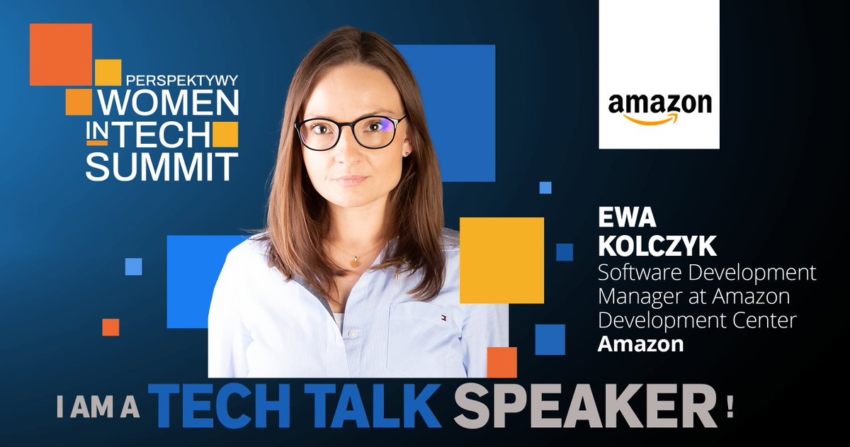 AmazonNewsPL's tweet photo. Zapraszamy na wystąpienie Ewy Kolczyk, Software Development Manager w #Amazon, które odbędzie się 8 czerwca o godz. 16:15 na Perspektywy Women in Tech Summit 2022!
Sprawdź agendę tutaj - https://t.co/wYGTjM0J6c
#Perspektywy2022 #PerspektywySummit2022 #AmazonDevPL https://t.co/Hwh5xDhYDh