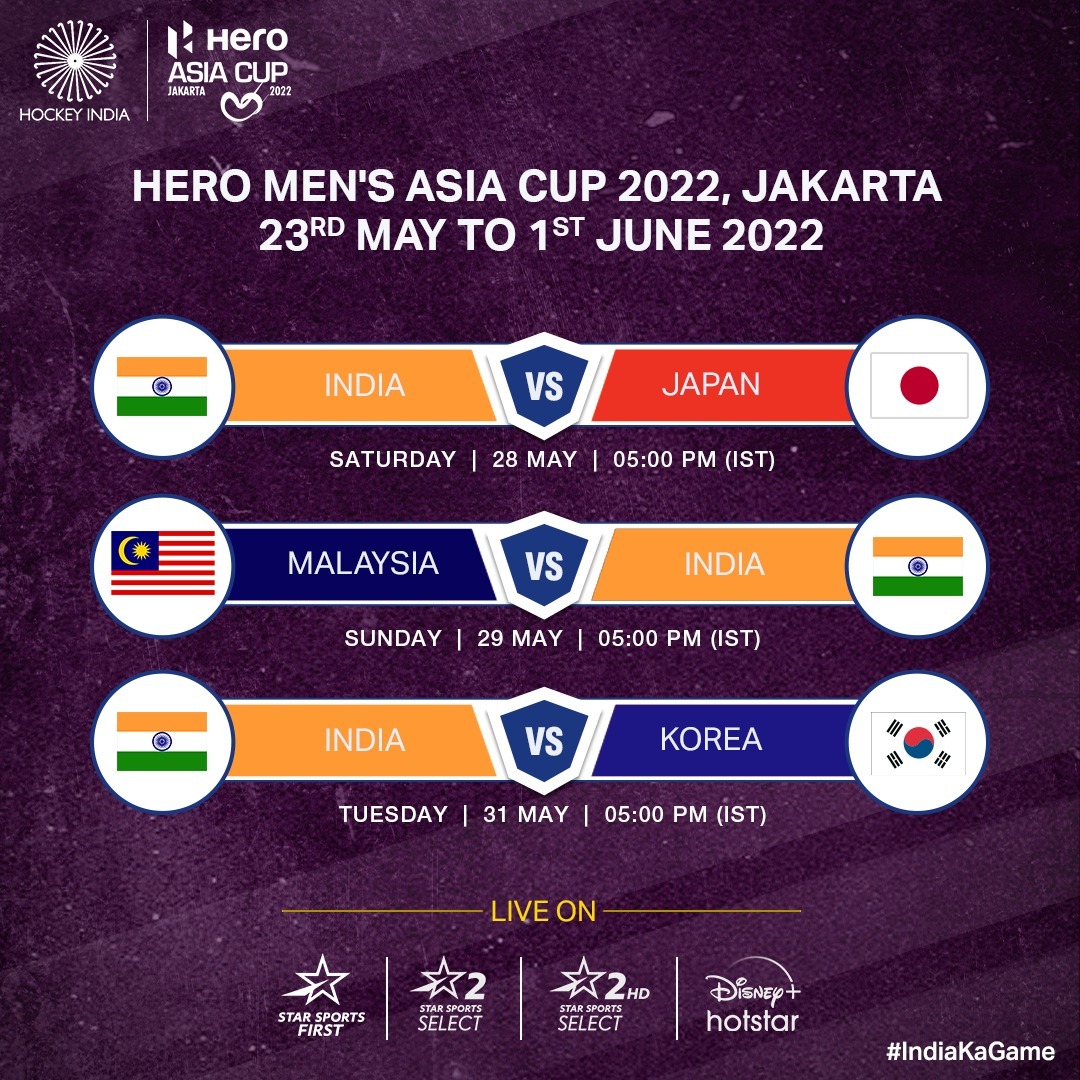 Hockey India on Twitter "Mark the dates on your 🗓️ to see Team India