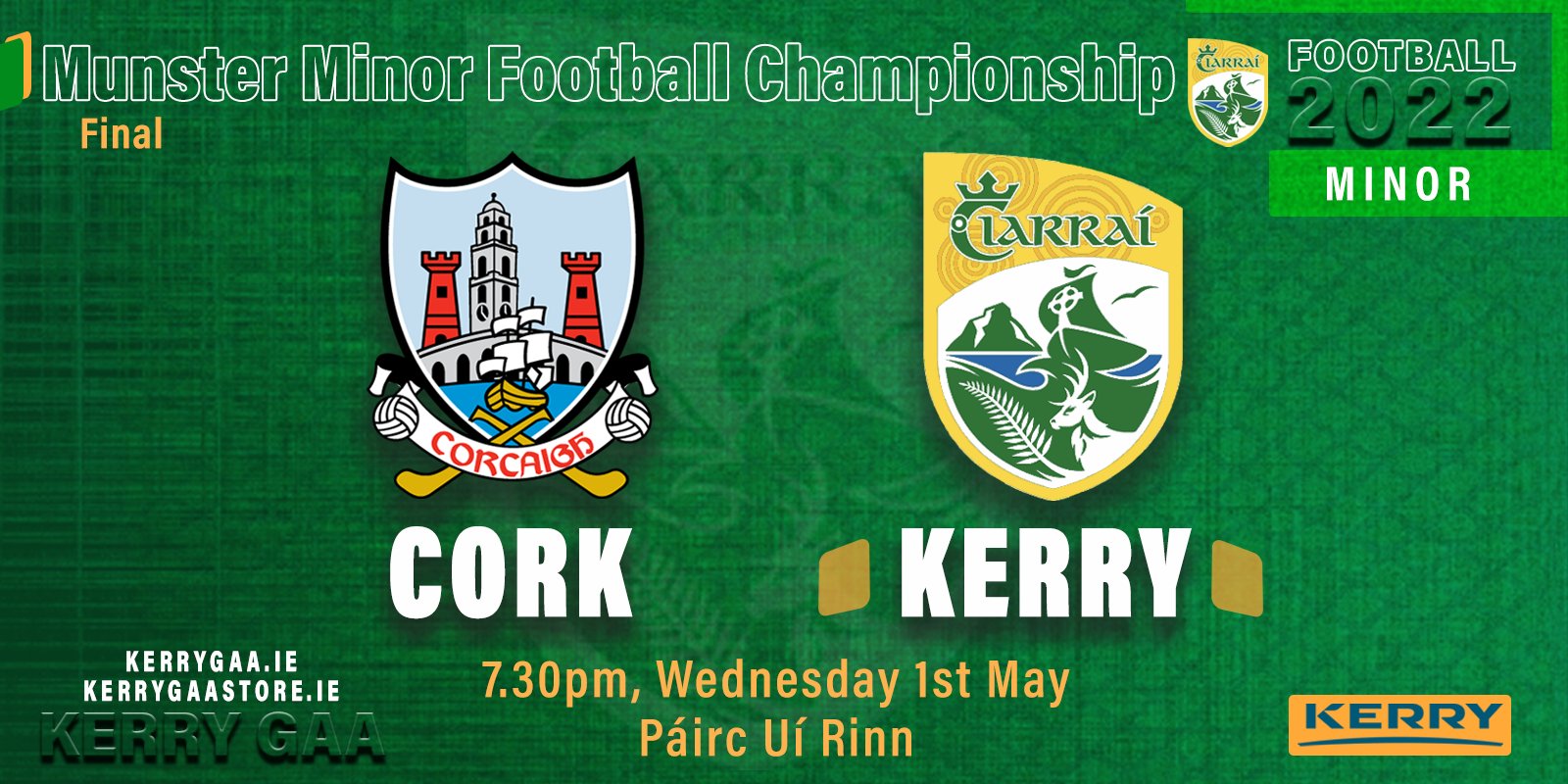 Kerry GAA on Twitter "Kerry Minor Footballers travel to Cork in the 2022 Electric Ireland