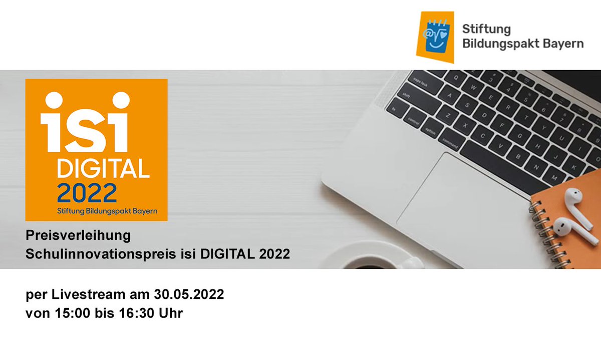 KM_Bayern's tweet photo. Montag ab 15:00 Uhr im #Livestream: Die Verleihung des Innovationspreises #isiDigital 2022. 🏆 Ausgezeichnet werden Schulen in Bayern, die bei der digitalen Bildung innovative Konzepte erarbeitet & in der Praxis erprobt haben. 💻💪👉https://t.co/8MdNOVOlKs
@vbw_bayern #BayernEdu https://t.co/6iCZ0WK4fj