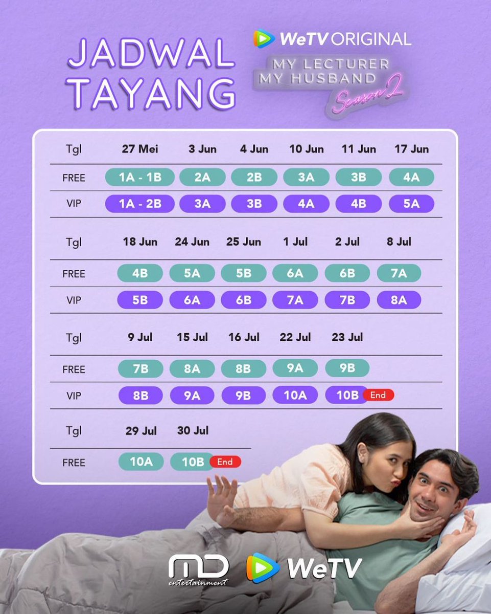 rezprill_squad's tweet photo. Akhirnya penantian panjang kita buat nonton series ini terbayar ya guys~ Nah biar kamu nggak lupa cus catet jadwal tayangnya, kalau bisa sih pasang ke alarm juga😜🙌🏻
#KetemuAryaInggitLagi
#MLMHSeason2
#OrangKetigaMLMH2
#MyLecturerMyHusband2
#MDEntertainment
#NontonDiWeTV https://t.co/b0BgOc5SCG