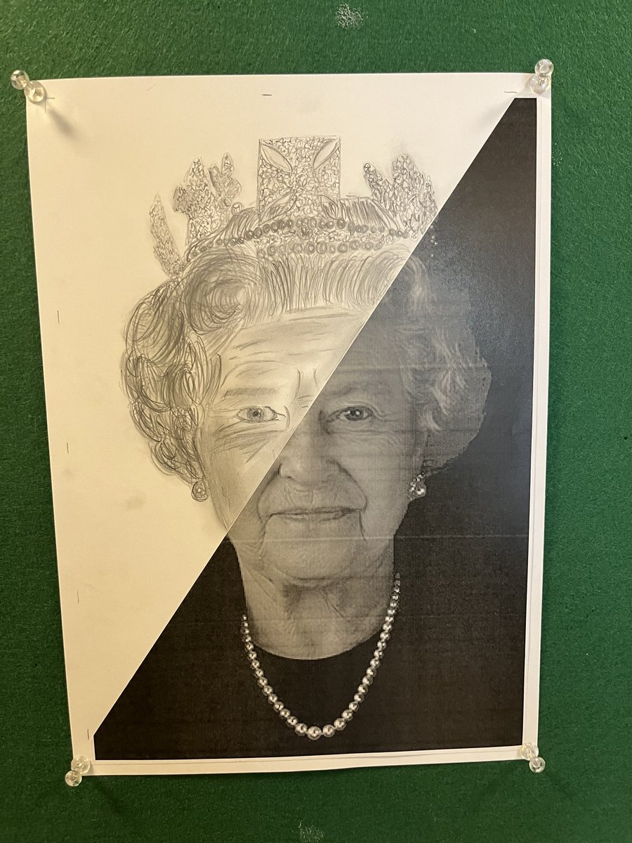 Tudor Grange Primary Academy St James (@tgastjames) on Twitter photo How talented are our Year 6 artists? Wonderful portraits of her majesty to commemorate the jubilee #PlatinumJubilee #year6 #TGAT #QueenElizabethII #artists How talented are our Year 6 artists? Wonderful portraits of her majesty to commemorate the jubilee #PlatinumJubilee #year6 #TGAT #QueenElizabethII #artists