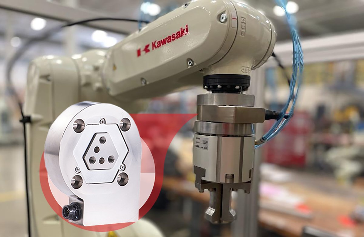 SintoAmerica's tweet photo. Stop by Sinto's booth at #Automate 2022 to see how Sinto's ZYXer 6 Axis Force-Torque Sensor gives this #Kawasaki RS007N #Robot the sense of touch! Sinto will be at booth 5241 and the show runs June 6-9 at the Huntington Place in Detroit!
#forcesensor #servocylinder #automation https://t.co/ibn9hxHhRk