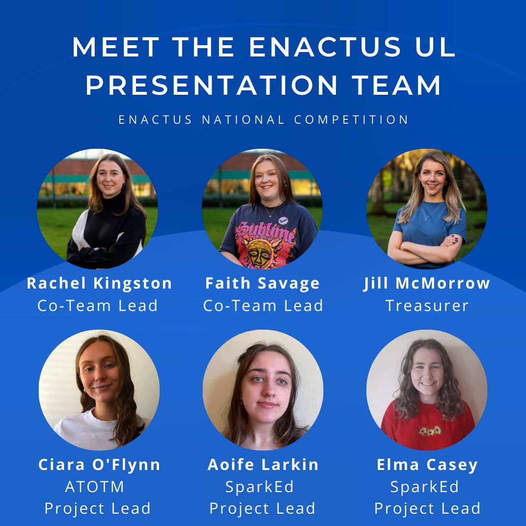 Enactus UL (@ulenactus) on Twitter photo Meet the Enactus UL Presentation Team for National Competition! We can’t wait to showcase all the amazing work we’ve done over the past year 🎊 #enactusire22 #weallwin Meet the Enactus UL Presentation Team for National Competition! We can’t wait to showcase all the amazing work we’ve done over the past year 🎊 #enactusire22 #weallwin