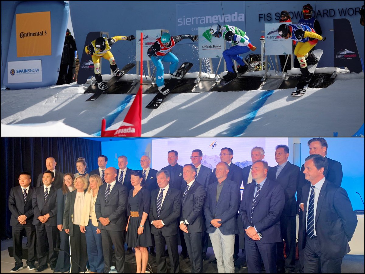 rfedinv's tweet photo. 🇪🇸#Spainsnow presente en el 53º #FISCongress de la Federación Internacional de Esquí y Snowboard de Milán
🏂🏻En el evento se confirmó la organización de la prueba de Copa del Mundo de SBX @fissnowboard en @websierranevada para el 11 y 12 de marzo de 2023
🪡⬇️ https://t.co/RC3gCSDpm7
