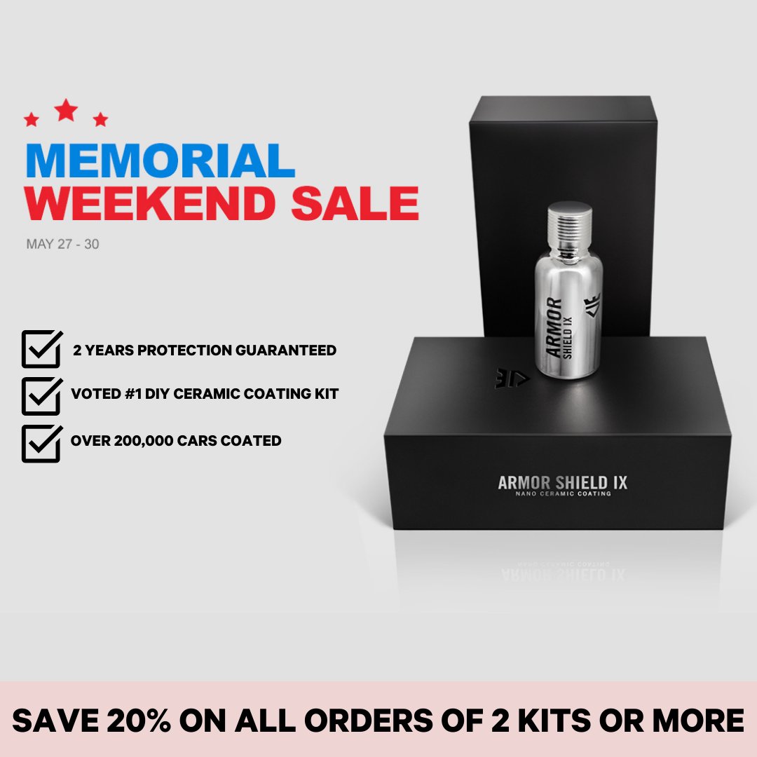 𝗛𝗨𝗚𝗘 𝗖𝗘𝗥𝗔𝗠𝗜𝗖 𝗖𝗢𝗔𝗧𝗜𝗡𝗚 𝗦𝗔𝗟𝗘
20% Off When You Buy 2+ Kits 👑
zcu.io/mG6U 

#sale #ceramiccoating #avalonking #coatedbytheking #memorialday #discount #diy #detailing