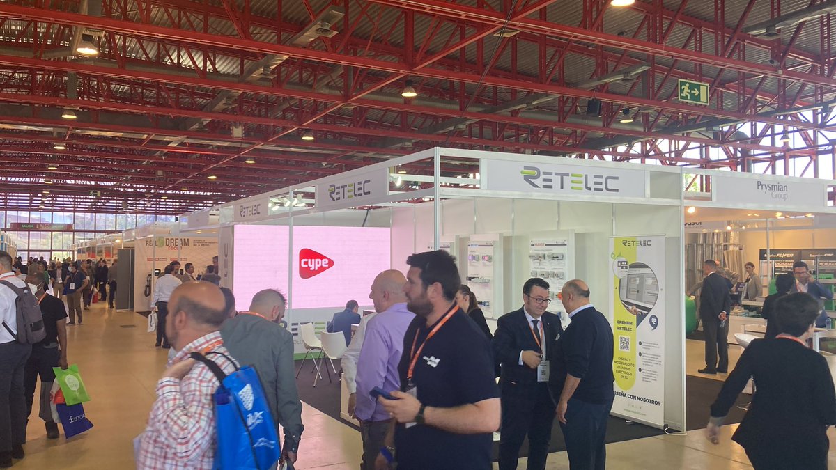OpenBIMsystems's tweet photo. Estos días hemos estado en #EFICAM2022 junto a nuestro partner @RetelecSystem para presentar Open BIM Retelec, un software gratuito para el diseño, dimensionado y modelado de los cuadros eléctricos que está integrado en https://t.co/AG5zEHONLv.

#openBIMsystems #openBIMRetelec https://t.co/pT7dsLxxqf