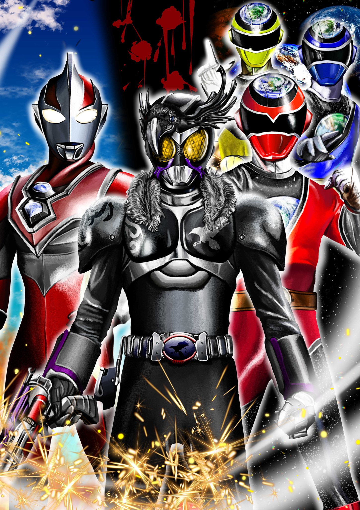 ぴろぴろ オリジナルヒーロー 2期 自分オリジナルの仮面ライダー ウルトラマン スーパー戦隊です イラスト T Co 8rtay58zii Twitter