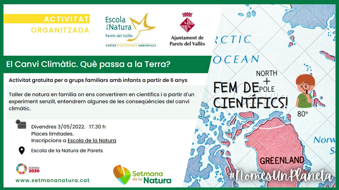 Properes activitats de la #setmananatura . Reserveu les vostres places a la web de l'<a href="/escolanatura/">Escola de la Natura</a>