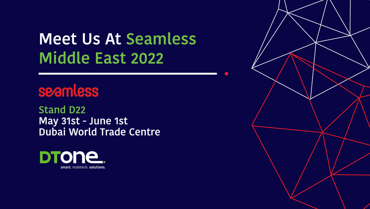 #DTOne will be at #Seamless Middle East 2022. Talk to one of our delegates and know more about innovative mobile technology solutions
