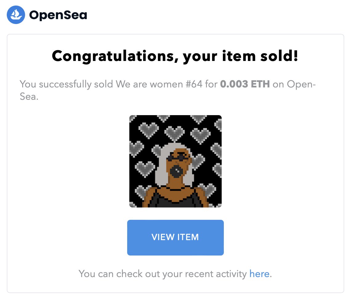 Sharlet I WeAreWomen.NFT (@wearewomen_nft) on Twitter photo Dear <a href="/Headzis1/">SNIPSsisters</a>, I am so happy that you have chosen another lady from the collection. Thanks for your support!!😍😍😍 Be sure to check out the collection of the two cute sisters: opensea.io/collection/hea…
#NFTSold #NFTCommunity #NFTCollector #WomenInNFTs #NFTArt Dear <a href="/Headzis1/">SNIPSsisters</a>, I am so happy that you have chosen another lady from the collection. Thanks for your support!!😍😍😍 Be sure to check out the collection of the two cute sisters: opensea.io/collection/hea…
#NFTSold #NFTCommunity #NFTCollector #WomenInNFTs #NFTArt