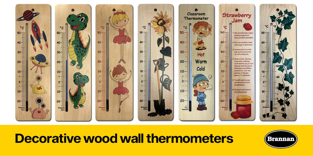 Brannan_UK's tweet photo. We are excited to present our new range of beautifully decorated, environmentally friendly, wood wall thermometers, developed exclusively for Brannan by our in-house design team. Buy online now:
https://t.co/HbUCoJejhL
#UKmfg #GBMF #measurementforlife https://t.co/m19k1dRQK0