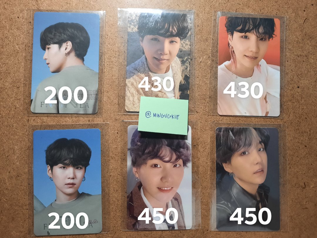 MINGUGKIE's tweet photo. wts lfs bts ph #mingugkiesells 

BTS SUGA PCs

Yoongi FILA now day/night - 200 ea
Yoongi mots 7 ver 2 - 450
Yoongi mots 7 ver 4 - 450
Yoongi butter peaches pc - 430
Yoongi butter cream pc - 430

- mint condition
- onhand
- payo

rfs: need funds https://t.co/NQudt0RNtp