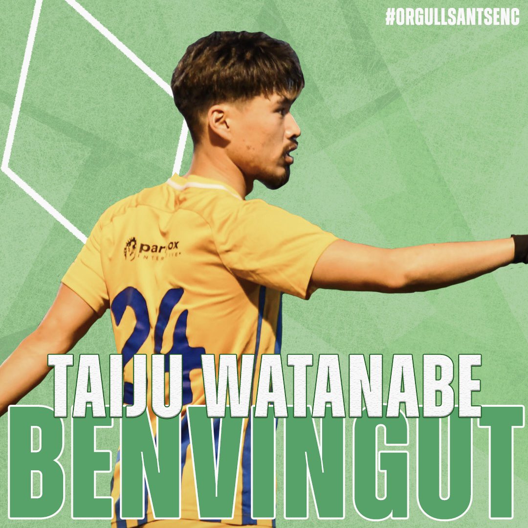 uesants's tweet photo. 𝗣𝗥𝗜𝗠𝗘𝗥 𝗙𝗜𝗧𝗫𝗔𝗧𝗚𝗘! ✍️🆕

𝐓𝐀𝐈𝐉𝐔 𝐖𝐀𝐓𝐀𝐍𝐀𝐁𝐄 s’incorpora procedent de l’Atlètic Sant Just. Jugador que aportarà qualitat i molt treball al mig camp de l’equip.

BENVINGUT! 💚💪

#orgullsantsenc https://t.co/amAmAzHVMh