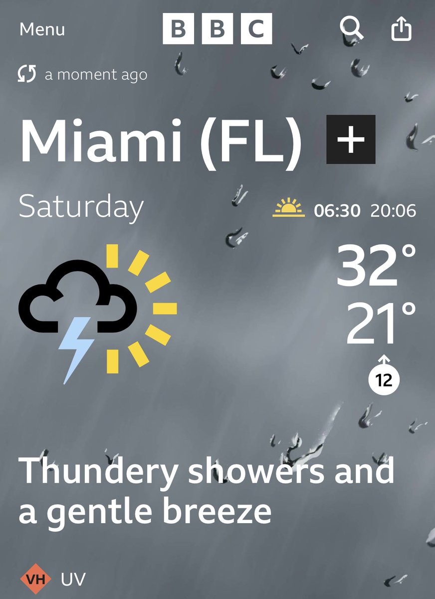 barrabest's tweet photo. Miami, here we come! And the forecast looks great! ⚡️⚡️⚡️ https://t.co/UdtYOT4Z6q