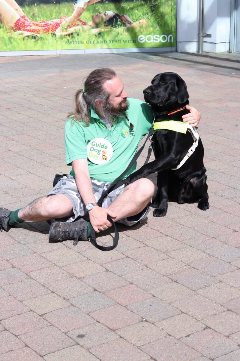 SamGuideDogTra1's tweet image. Happy #GuideDogDay everyone! This is Whiskey, one of my current gang I am lucky to be training. We are at Ballincollig today, collecting for @irishguidedogs 💚🦮💚

He's the good looking one on the right, im the greying one on the left, if you were wondering 😀