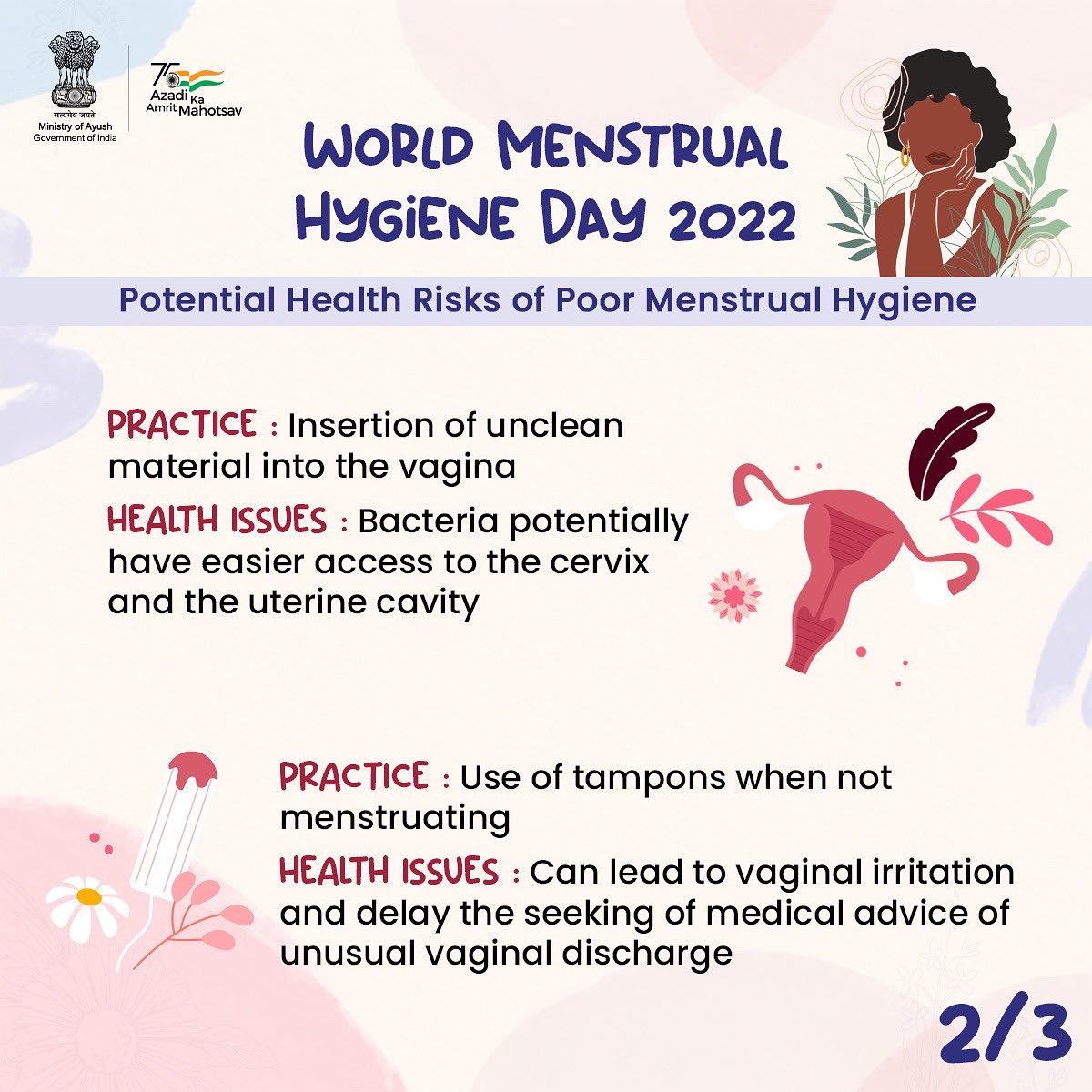 moayush's tweet photo. As we celebrate #WorldMenstrualHygieneDay tomorrow, it is crucial to understand the importance of menstrual hygiene to avoid any potential health risks. 

NIN, Pune under the aegis of MoA has issued general guidelines on menstrual hygiene for a safer &amp; healthier lifestyle. https://t.co/iyLQz5lZOt