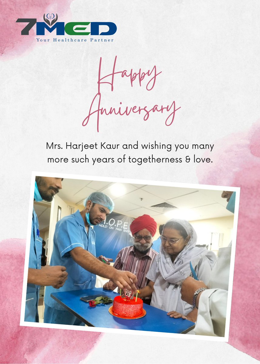 7medIndia's tweet photo. Cherishing 39 years of togetherness of our dialysis patient. #7Med #7MedIndia #GoodTimes #Dialysis #KidneyCare #PartnerinHealth #KeepingPatientsFirst #QualityDialysis https://t.co/3wMeHpw6HR