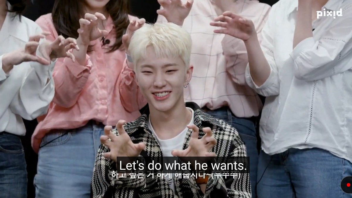 wonubliss's tweet photo. horanghae pose 🤣😂 maknae hoshi ❤️ https://t.co/IGqprmeUER