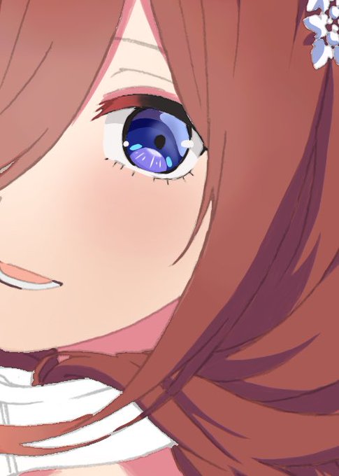 なぎんこ/なぎ。さんがTwitterに投稿した中野三玖(五等分の花嫁)のイラスト。