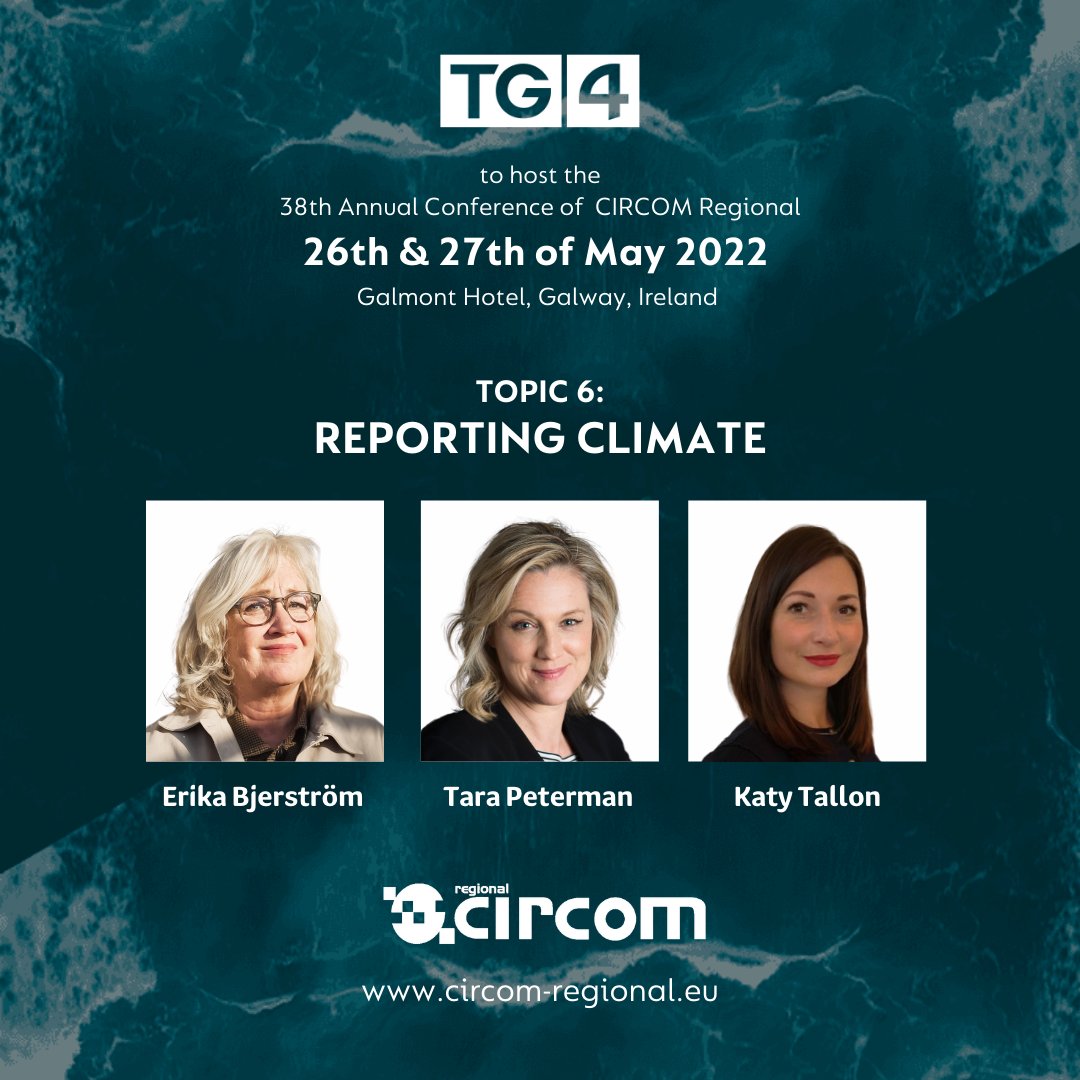 CIRCOMRegional's tweet photo. We are delighted to have Eibhlín Ní Chonghaile in conversation with @erikabjerstrom of @svt , @Tapeterman of @rtenews agus Roser Canal Mas of @WeAreALBERT at #CIRCOM2022 discussing Reporting Climate.

#CIRCOMConference https://t.co/QUIEaTtOMI