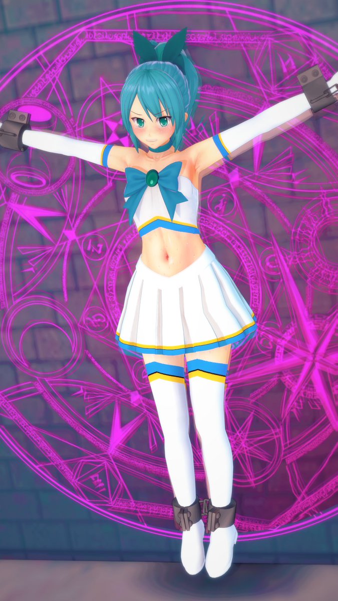 磔にされて脱がされる魔法少女 