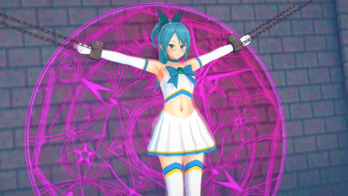 磔にされて脱がされる魔法少女 