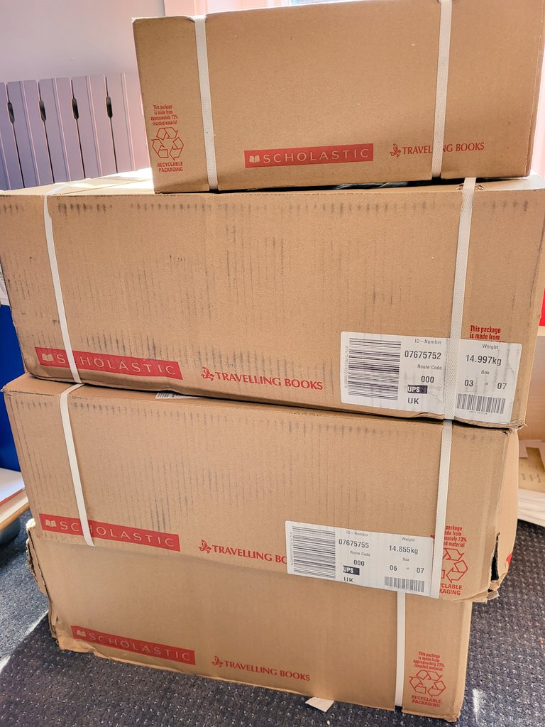 BCS Library (@bcslibrary_) on Twitter photo Exciting! Just had seven massive & very heavy boxes of new books delivered thanks to everyone's support of our <a href="/ScholasticUKTch/">Scholastic UK Teachers</a> Book Fair. The pupils are going to love helping me add them to the library after half-term πππ Exciting! Just had seven massive & very heavy boxes of new books delivered thanks to everyone's support of our <a href="/ScholasticUKTch/">Scholastic UK Teachers</a> Book Fair. The pupils are going to love helping me add them to the library after half-term πππ