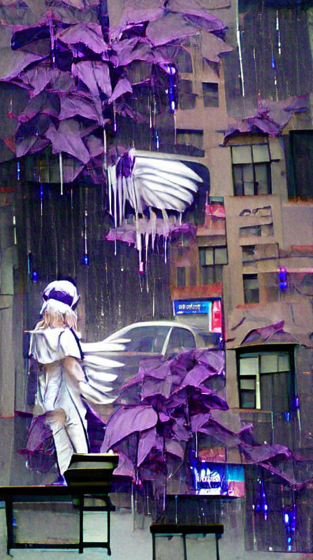 p73_official's tweet photo. Purple angel in #newyork 
Playing with some interesting prompts as we are trying out different styles. What do you think?
#aiart #ai #artificialintelligence #deeplearning #machinelearning #aiartcommunity #aiartist #artprompt https://t.co/9AnPqiZ8u3