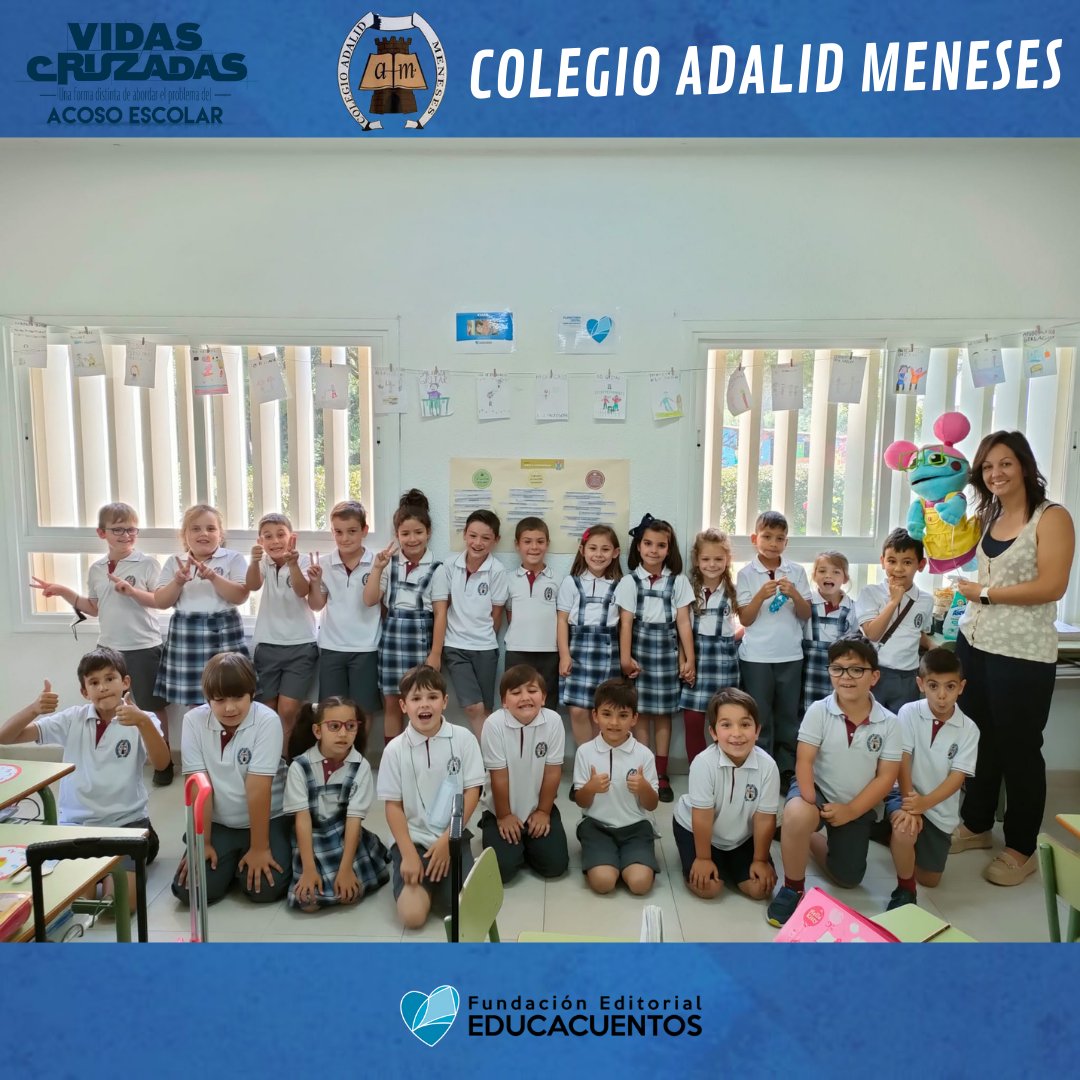 EducacuentosOrg's tweet photo. 💙 LOLA DE VISITA EN EL #colegio  ADALID MENESES 💙

🏫El Colegio Adalid Meneses forma parte de nuestra #familia y es uno de los #centroseducativos más comprometidos.

➡️Somos Vidas Cruzadas #motiva, #previene y #conciencia en la necesidad de combatir el #acosoescolar. https://t.co/ijNMcQkDXZ