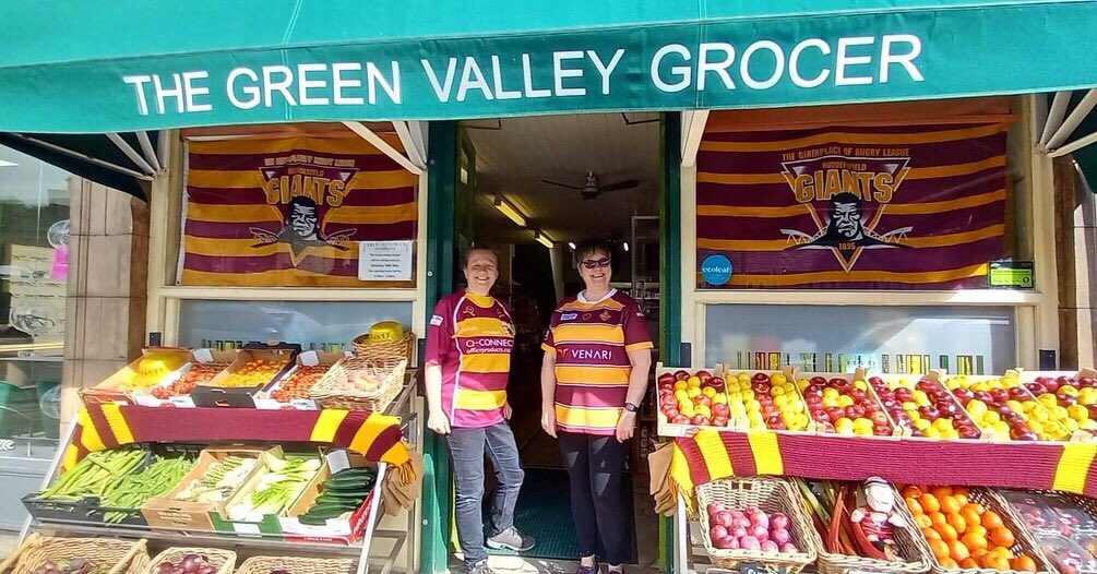 Green Valley Grocer (@thegvg) on Twitter photo Supporting <a href="/Giantsrl/">Huddersfield Giants 🐮🔔</a> in the Challenge Cup this weekend #COYG #claretandgold #Slaithwaite Supporting <a href="/Giantsrl/">Huddersfield Giants 🐮🔔</a> in the Challenge Cup this weekend #COYG #claretandgold #Slaithwaite