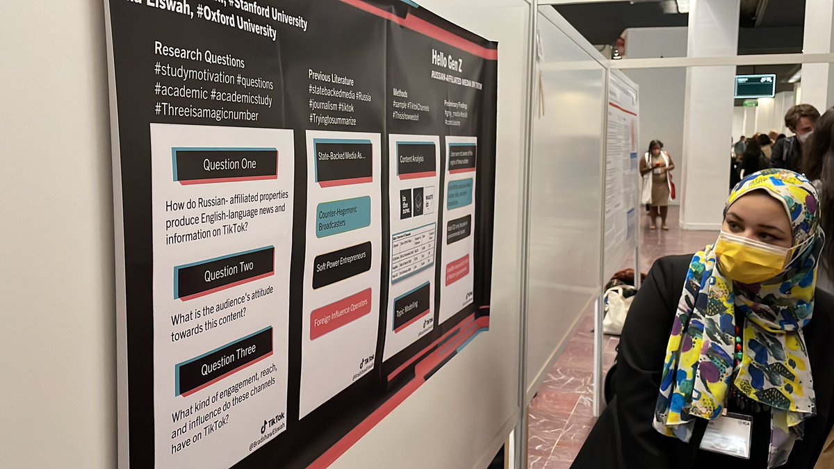 #ICA22 fantastic poster from <a href="/monaelswah/">Dr. Mona Elswah منى السواح</a> on Russian-affiliated TikTok media as ‘soft power entrepreneurs’