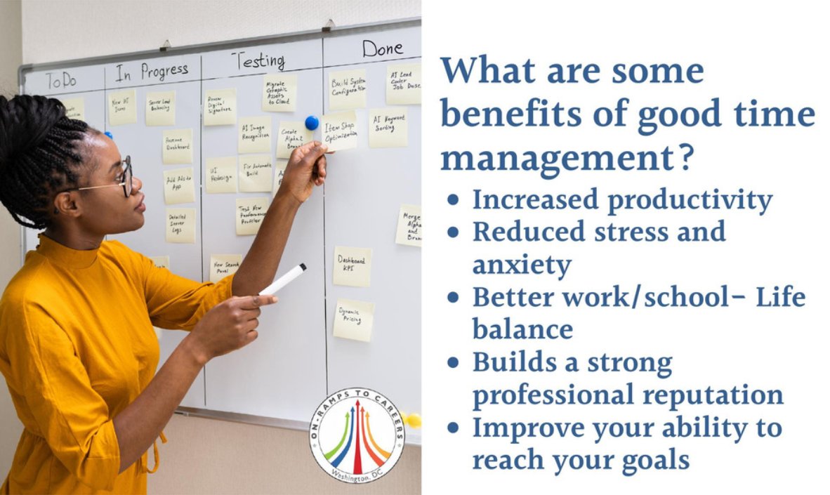 OnRamps To Careers on Twitter "Benefits of TimeManagement are