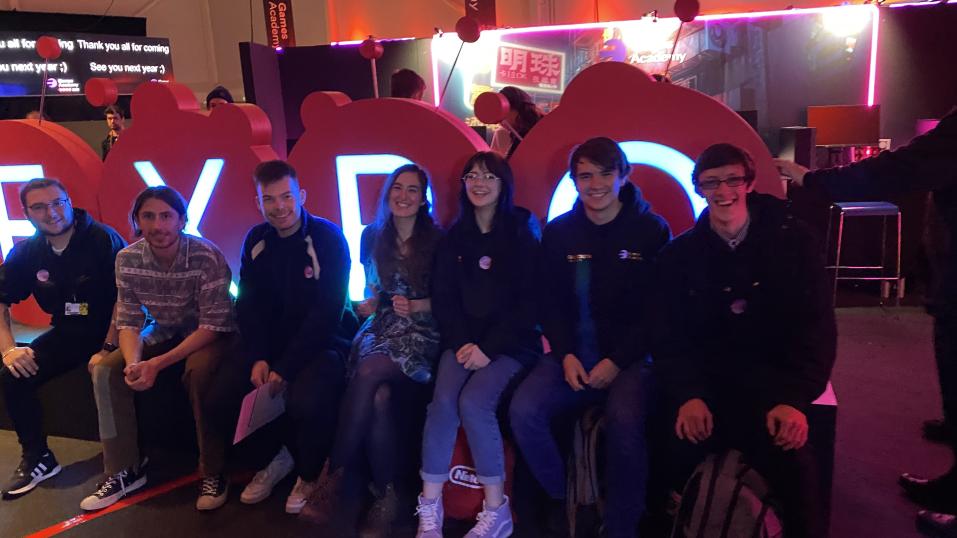 Some of the <a href="/GlideawayGames/">Glideaway Games</a> team at the <a href="/Falmouthgames/">Games At Falmouth</a> #GamesAcademyExpo2022! 

We had great fun sharing our #indiegame, Freeflight, which we have been working on over the past 8 months! 

#game #games #expo #WhatGameDevLooksLike #GameDev #IndieGameDev #indiegamedeveloper