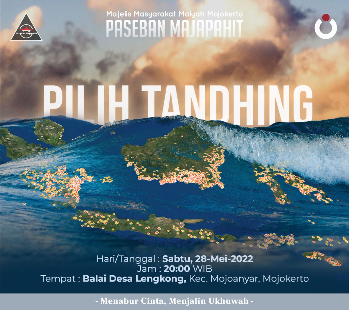 PasebanM's tweet photo. Majelis Masyarakat Maiyah | PASEBAN MAJAPAHIT | Pilih Tanding | Sabtu, 28 Mei 2022 | Balai Desa Lengkong, Mojoanyar, Kab. Mojokerto.
https://t.co/dDXh8eFcZl https://t.co/T7MEETHKol