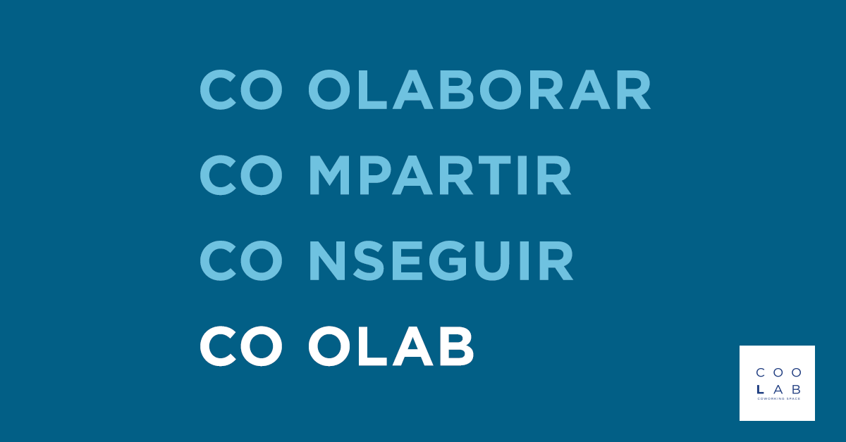 El espacio de trabajo es más que un escritorio. Nos hemos dado cuenta que necesitamos espacios en los que se pueda COLABORAR y COMPARTIR para ayudarnos a CONSEGUIR nuestros objetivos. En Coolab encontrarás un espacio que se adapta a ti y sin permanencia. ¡Ven a conocernos!
