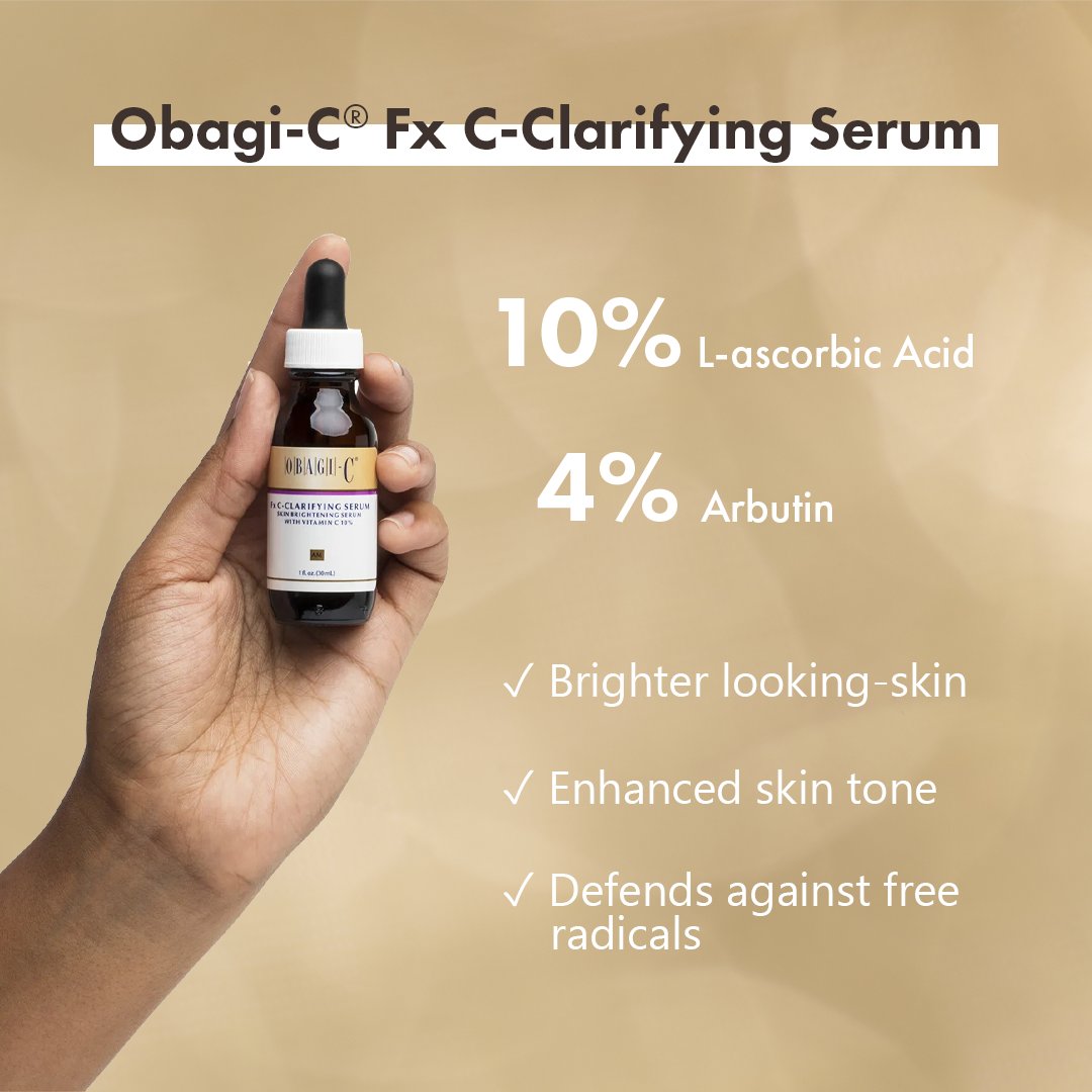 pureobagi's tweet photo. Meet your new Vitamin C hero! With 10% L-ascorbic Acid and 4% Arbutin, this is the perfect way to address pigmentation and reveal a brighter complexion. https://t.co/ke6AqwTF8R https://t.co/h7S9Wpbtl3