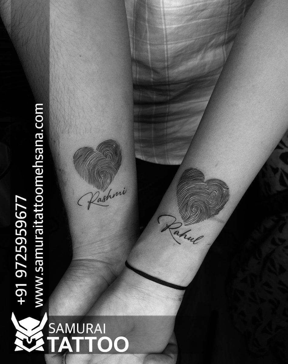 Couple fingerprint tattoo  Ace Tattooz