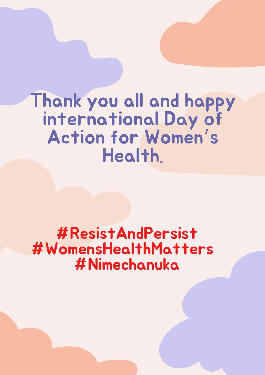 As we finalize on our call on everyone to #ResistAndPersist amid crises and global uncertainty we continue to assert that #WomensHealthMatters and #SRHRisEssential.
Thank you so much for your Participation!
#Nimechanuka