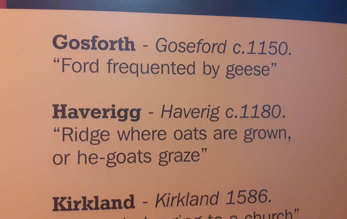 Place names that take us back to the natural world in the past, what was there and what we've lost. @TheBeaconMuseum @RobGMacfarlane #biodiversity #Cumbria #nature