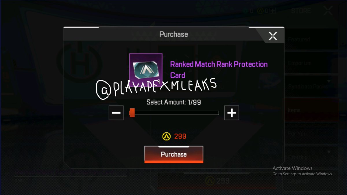 playapexmleaks's tweet image. ☠️ Rank Protection Cards ☠️
So I have Just found the Rank Protection Cards in game.
--&amp;gt; Ranked Match Rank Protection
--&amp;gt; Ranked Match Point Protection
#ApexLedgends #apexlegendsmobile #APEXmobile