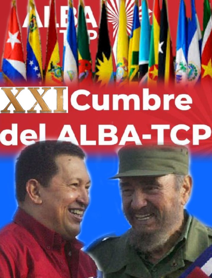 HenryRo49171315's tweet photo. #XXICumbre del 
#ALBA-TCP hoy en la #Habana con la participación de jefes de #Estados y #Gobiernos dónde los países de la región compartirán nuevos  desafíos y estrategias para el desarrollo de los pueblos de #AméricaLatina y el #Caribe.
#AmericaUnida https://t.co/8l4e3ZDtBX
